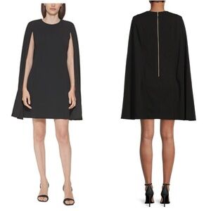 Calvin Klein Black Mini Cape Dress